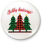 printfashion Karácsonyi csúnya minta - Kitűző, hűtőmágnes - Fehér (5623430)