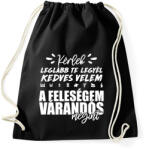 printfashion A feleségem várandós megint - Sportzsák, Tornazsák - Fekete (15748516)