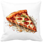 printfashion Pizza - Párnahuzat, Díszpárnahuzat - Fehér (14821213)