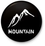 printfashion Mountain - Kitűző, hűtőmágnes - Fekete (4616122)