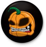 printfashion Pumpkin - Kitűző, hűtőmágnes - Fekete (3094418)