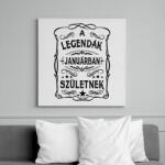 printfashion A legendák januárban születnek - Vászonkép - Fehér (7412873)