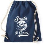 printfashion Jön a Mikulás - Sportzsák, Tornazsák - Sötétkék (64759)