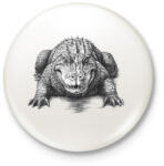 printfashion Krokodil - Kitűző, hűtőmágnes - Fehér (14023054)