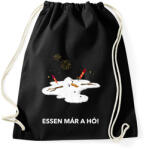 printfashion ESSEN MÁR A HÓ - Sportzsák, Tornazsák - Fekete (10421699)
