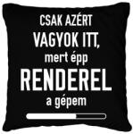 printfashion Csak azért vagyok itt - Párnahuzat, Díszpárnahuzat - Fekete (5245721)