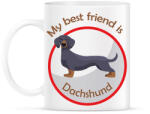 printfashion My best friend - Dachshund - Bögre - Fehér (6297682)