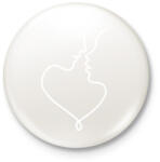 printfashion Szerelem szív rajz - Kitűző, hűtőmágnes - Fehér (11683254)