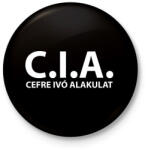 printfashion Cefre ivó alakulat fehér - Kitűző, hűtőmágnes - Fekete (5244991)