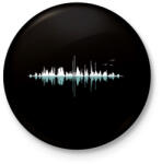 printfashion Zeneváros - Kitűző, hűtőmágnes - Fekete (3095730)