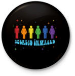 printfashion Szeresd önmagad - Kitűző, hűtőmágnes - Fekete (9675556)