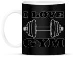 printfashion I love gym - Bögre - Fekete (13579171)
