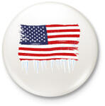 printfashion USA zászló - Kitűző, hűtőmágnes - Fehér (9442973)