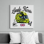 printfashion Lando Norris sisak - Vászonkép - Fehér (16312716)
