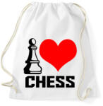 printfashion I love chess - Sportzsák, Tornazsák - Fehér (7332776)