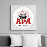 printfashion Apa - Grill király - Vászonkép - Fehér (6640704)