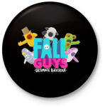 printfashion Fall Guys Ultimate Knockout - Kitűző, hűtőmágnes - Fekete (3103763)