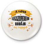 printfashion Legszuperebb baba - Kitűző, hűtőmágnes - Fehér (8100281)