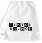printfashion TikTok Bajnok - Sportzsák, Tornazsák - Fehér (1931601)
