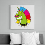 printfashion punk unicorn - Vászonkép - Fehér (6634594)