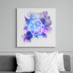 printfashion Galaxis D20 (Kicsi) - Vászonkép - Fehér (6632549)