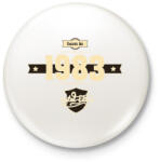 printfashion born-in-1983-cream-choco - Kitűző, hűtőmágnes - Fehér (3076861)