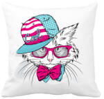 printfashion Snapback Cat - Párnahuzat, Díszpárnahuzat - Fehér (1261150)