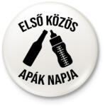 printfashion Első közös apák napja - Kitűző, hűtőmágnes - Fehér (3088907)