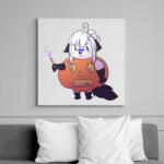 printfashion Pumpkin cat - Vászonkép - Fehér (10081040)