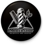 printfashion Barbershop 3 - Kitűző, hűtőmágnes - Fekete (6187160)