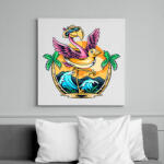 printfashion Flamingo - Vászonkép - Fehér (16160041)