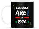 printfashion Legends are born in 1976 - Bögre - Fekete (14661459)