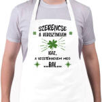 printfashion Szerencse a keresztnevem - Kötény - Fehér (7898662)