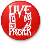 printfashion Hosszú hasznos életet! - Kitűző, hűtőmágnes - Piros (3627925)