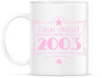 printfashion csillag-2003-pink - Bögre - Fehér (790849)