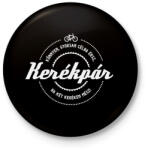 printfashion kerekpar-white - Kitűző, hűtőmágnes - Fekete (3093835)