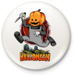 printfashion Halloween tökös sorozatgyilkos minta - Kitűző, hűtőmágnes - Fehér (9455698)