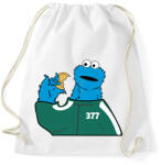 printfashion Squid Game vs. Sütiszörny - Sportzsák, Tornazsák - Fehér (5704481)