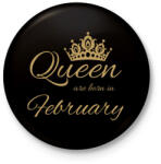 printfashion Queen - Kitűző, hűtőmágnes - Fekete (4667726)