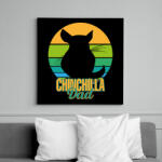 printfashion Csincsilla apa - Vászonkép - Fekete (10958500)