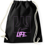 printfashion Life - Sportzsák, Tornazsák - Fekete (1202816)