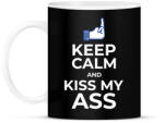 printfashion KISS MY ASS - Bögre - Fekete (10798837)