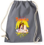 printfashion Üdv Amerikában - Sportzsák, Tornazsák - Grafitszürke (103851)