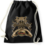 printfashion Szamuráj hamburger - Sportzsák, Tornazsák - Fekete (1205450)