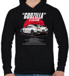 printfashion Nissan GTR R35 Nismo - Férfi kapucnis pulóver - Fekete (7051706)