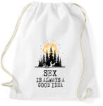 printfashion A szex mindig egy jó ötlet - Sportzsák, Tornazsák - Fehér (1230621)