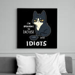 printfashion Intolerant to idiots - Vászonkép - Fekete (11224571)