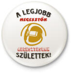 printfashion Hegesztő szülinapja augusztus színes - Kitűző, hűtőmágnes - Fehér (5523310)