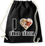 printfashion I Love Túrós Tészta - Sportzsák, Tornazsák - Fekete (16365654)