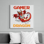 printfashion Gamer dragon - Vászonkép - Fehér (13738699)
